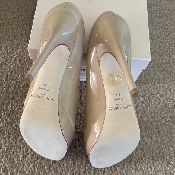 NWT Jimmy Choo Cosmic nude patent heels - Picture 5 of 6